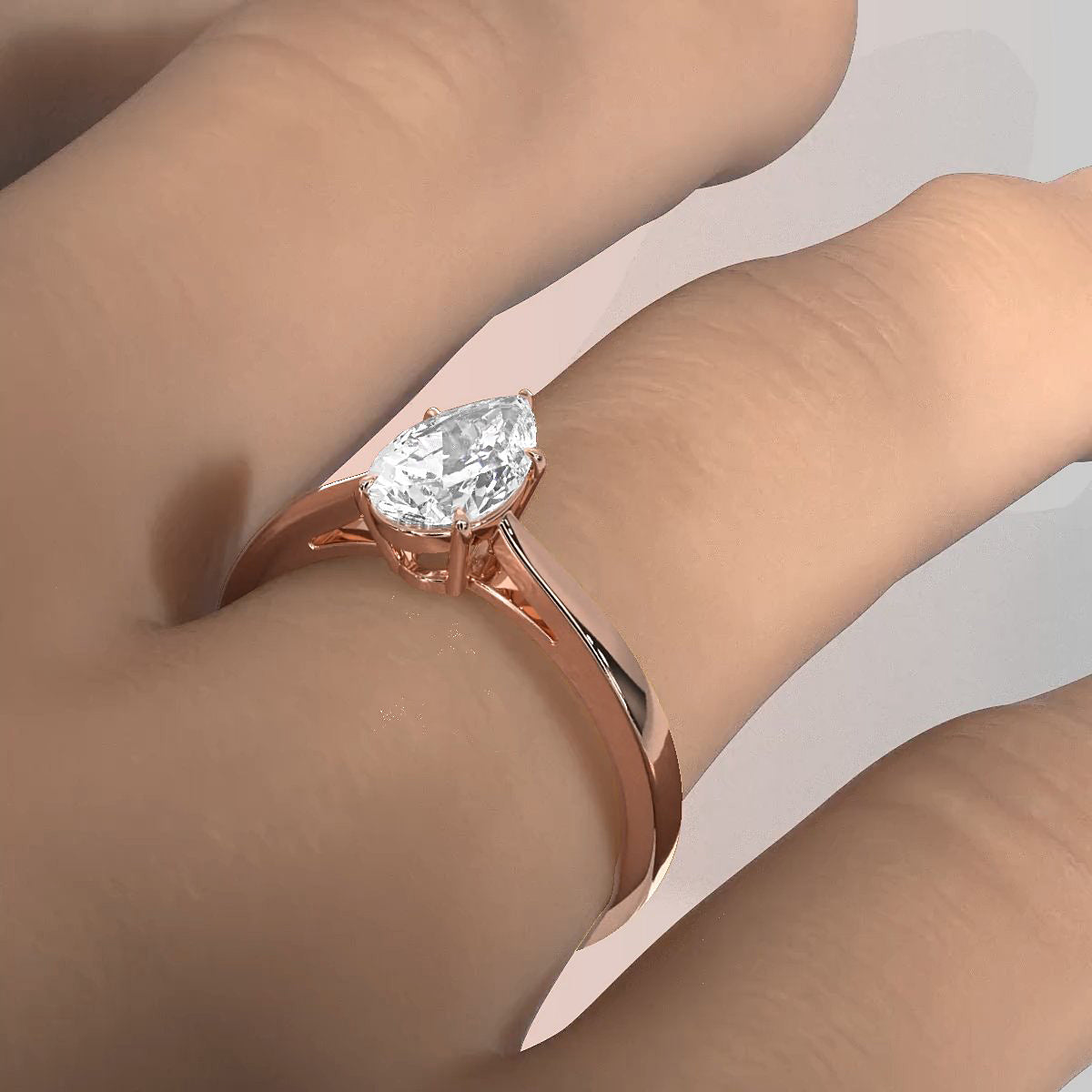 Lab Grown Diamond IGI Certified 4 Prong Solitaire Engagement Ring 4g Setting 1.00 Ctw.